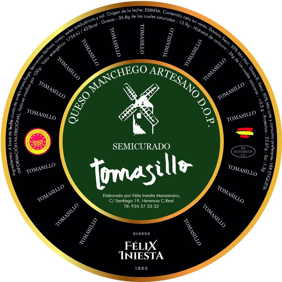 Queso Manchego DOP Tomasillo 3/4 meses